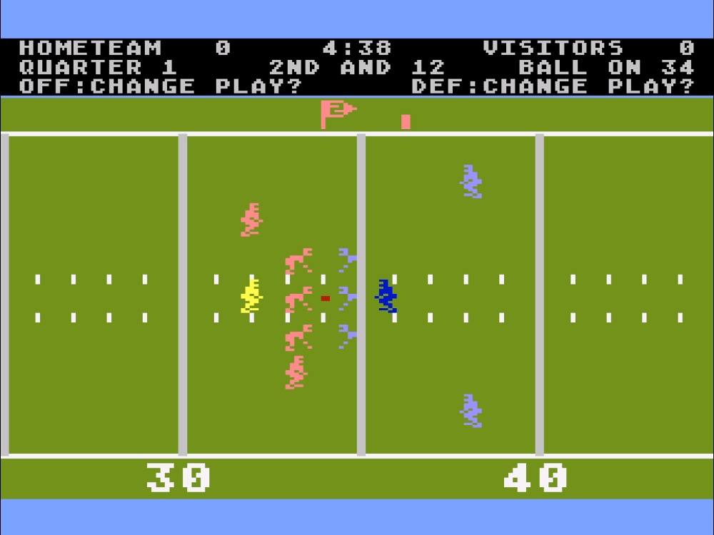 Gameplay of Realsports Football for Atari 5200